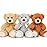 MaoGoLan 3 Pieces Bulk Teddy Bears Stuffed Animals Baby Shower, Soft Small Stuffed Teddy Bears in Bulk, 13.5 Cuddly Mini Teddy Bears Centerpiece,Wedding,Party,Engagement,Tan,Dark Brown,Gray