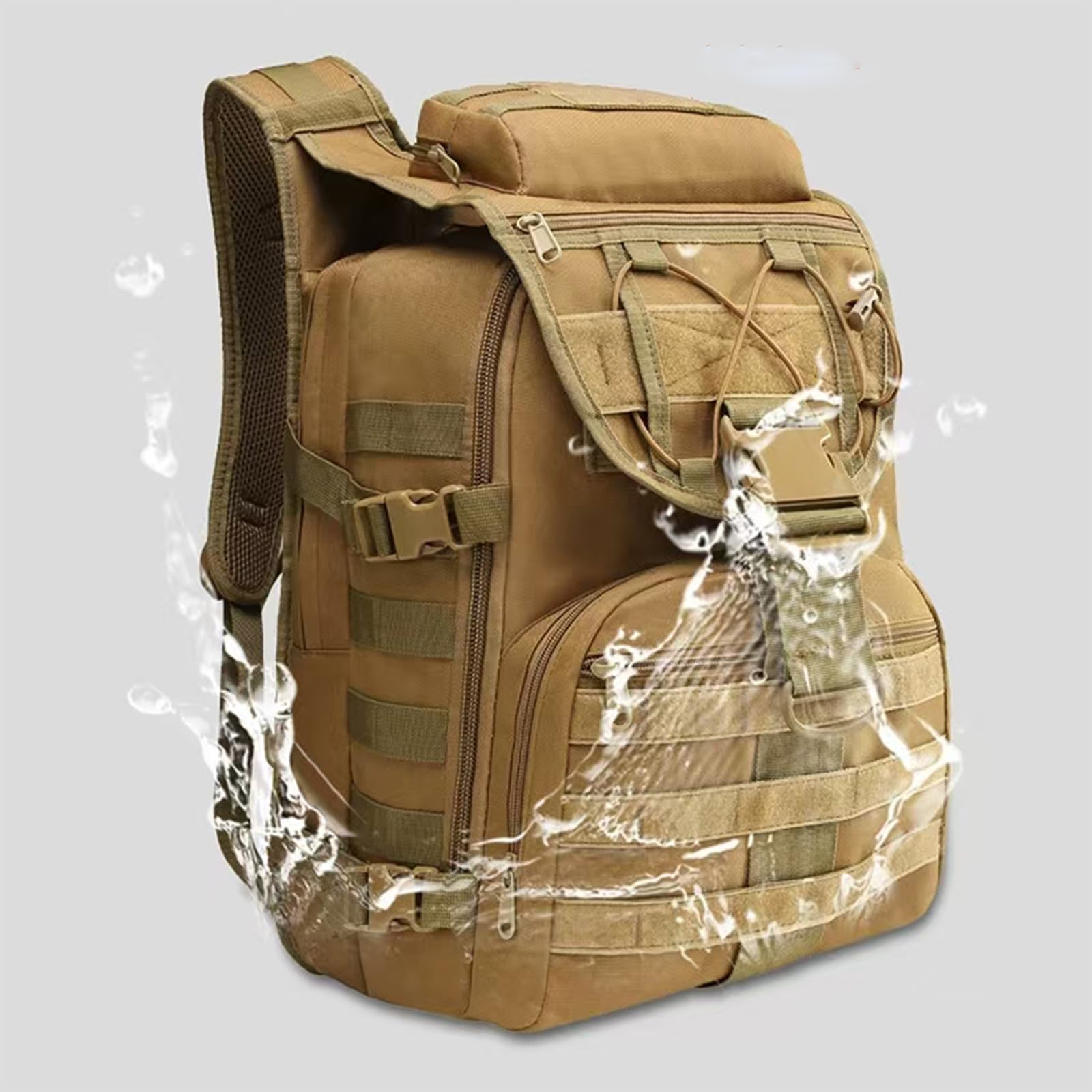 Lawaia 35L sac a dos homme voyage, sac à dos militaire loisir etanche, sac a dos sport, sacs à dos de randonnée imperméable (Noir)