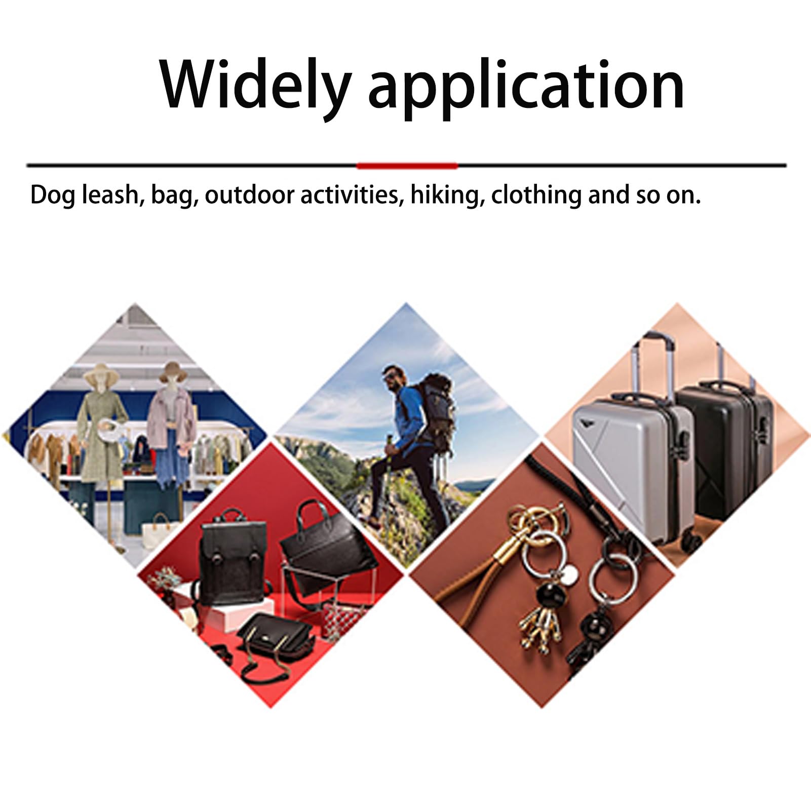 Set di 2 Moschettoni a Forbice Girevoli 360° - Snap Versatili per Cani, Campeggio, Escursionismo e Fai da Te