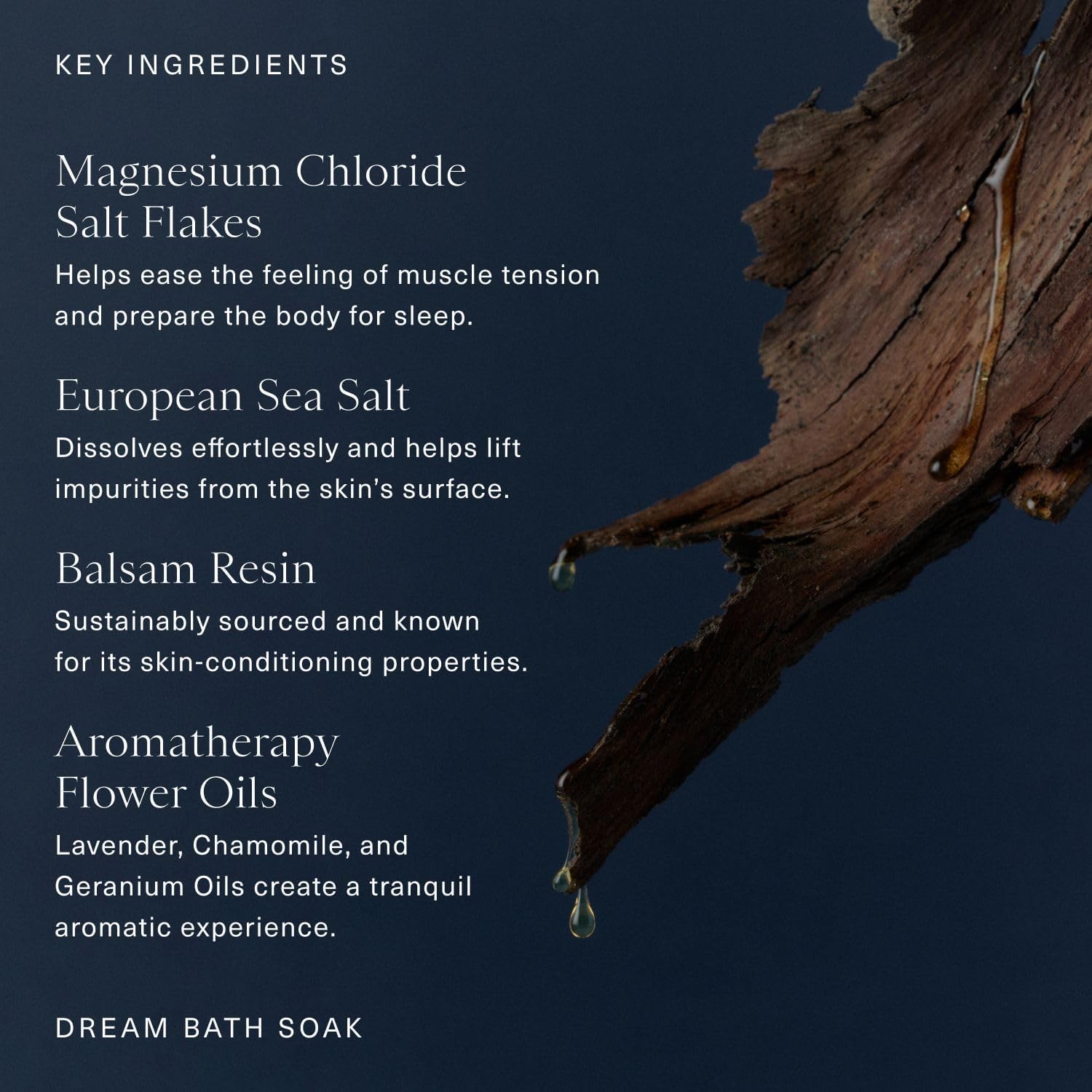 Oak Essentials Dream Bath Soak | Magnesium & European Sea Salt with Lavender, Chamomile & Geranium | Soothing, Restorative Bath Salts, 10 Oz