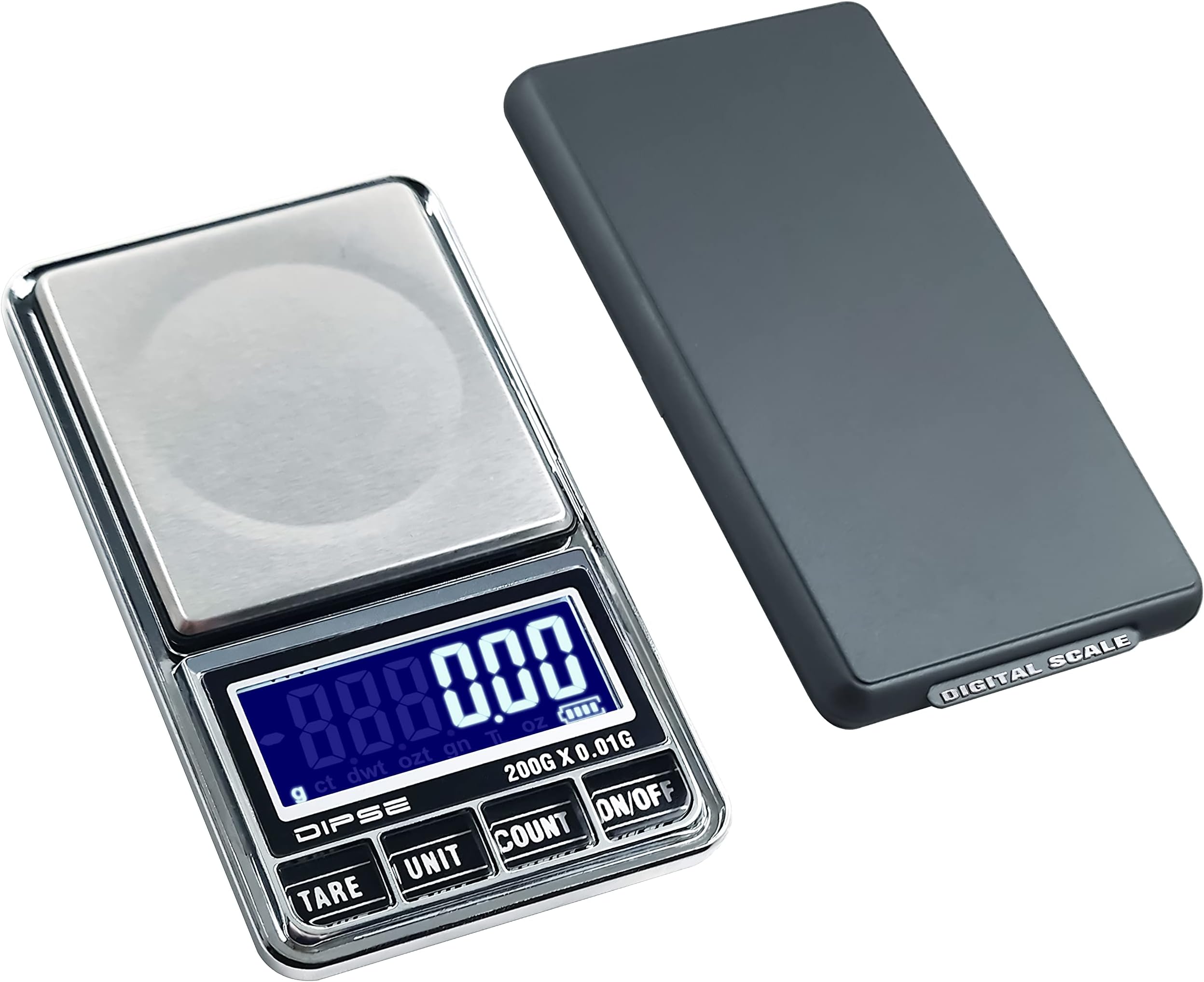 Digital Scales TP Series, Accurate High-Precision Pocket Scales, Gold Scales with Extra-Large Weighing Surface, 200g x 0,01g