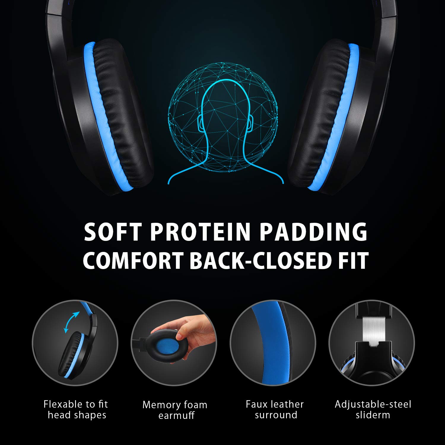 Karvipark H-10 Gaming Headset for Xbox One/PS4/PS5/PC/Nintendo Switch|Noise Cancelling,Bass Surround Sound,Over Ear,3.5mm Stereo Wired Headphones with Mic for Clear Chat (Silver)