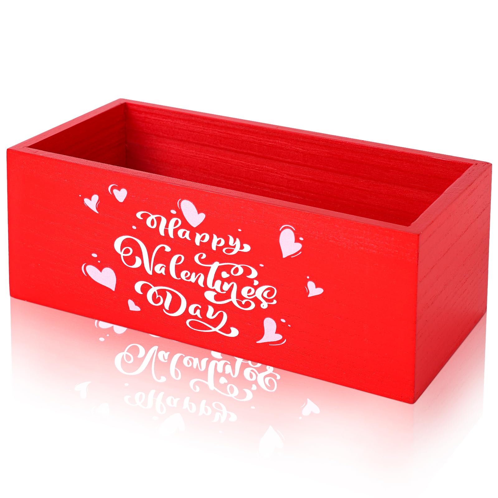 Clothmile Wooden Valentine's Day Candy Bowl - Large Candy Dish Holders for Valentine Parties & Decorations