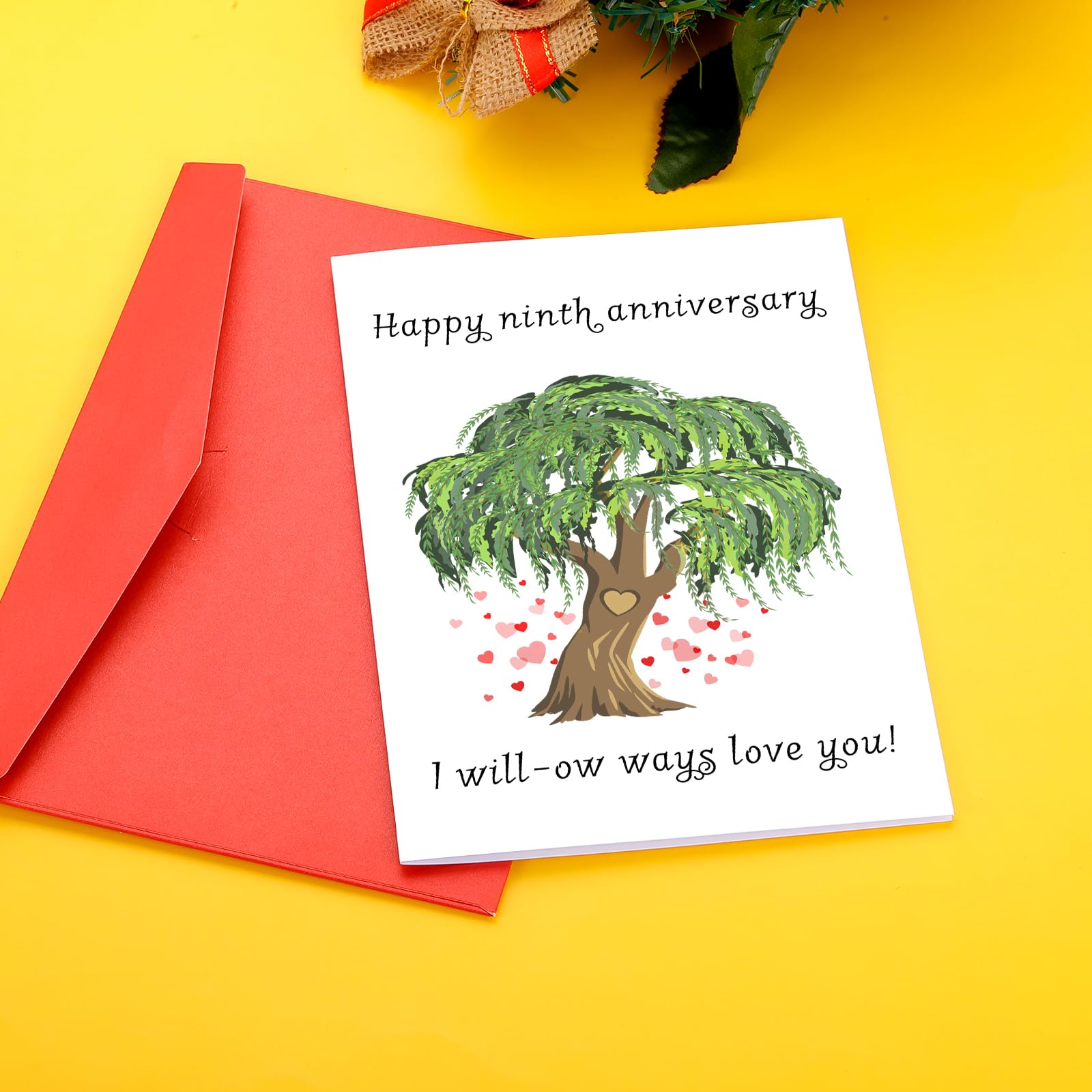 Amazon.com : TI-EDC Happy 9th Anniversary Card for Couple Him Her