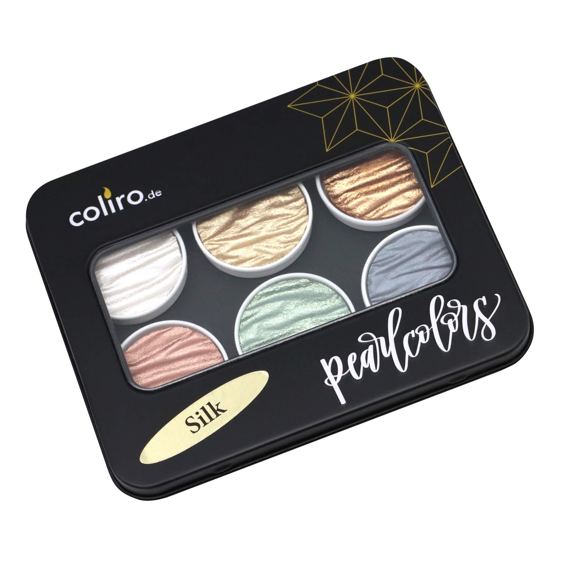 Finetec : Coliro : Pearlcolors : Mica Watercolour Paint : 30mm : Silk Set of 6