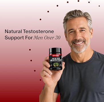 Snap Supplements Testosterone Booster for Men, Tongkat Ali, D-Aspartic Acid & Epimedium, Supports Healthy Testosterone Naturally, Energy & Stamina, 60 Vegetarian Capsules (Packaging May Vary)