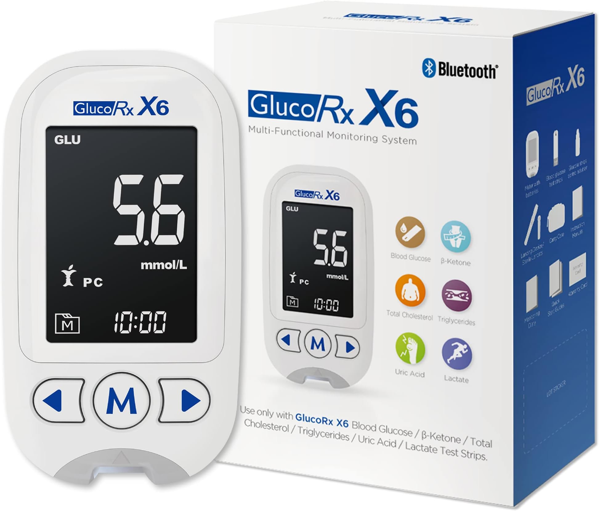 GlucoRx X6 Multi-Functional Monitoring System