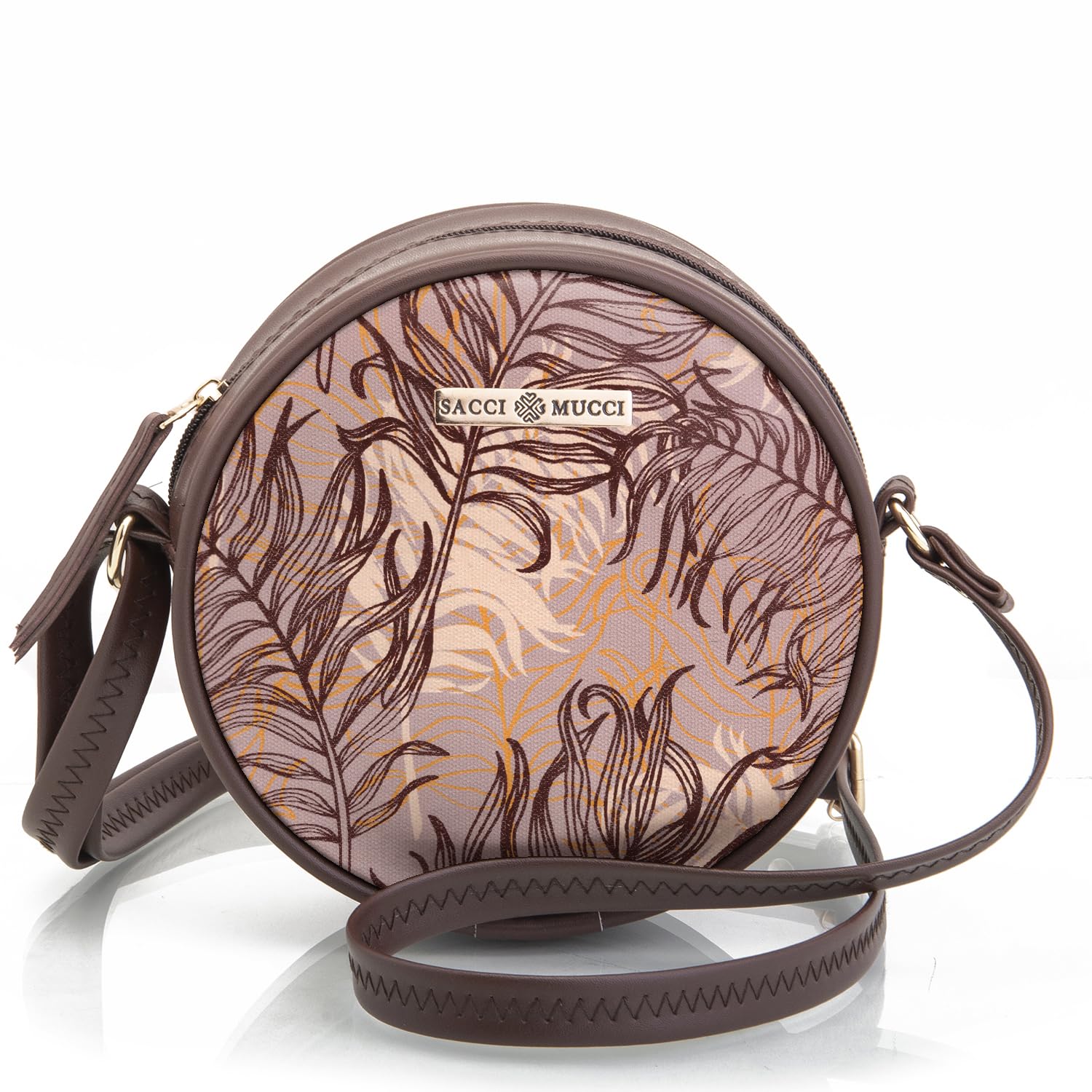 SACCI MUCCIRound Sling Bag - Printed Crossbody Bag For Women/Girls Gift - Botanical