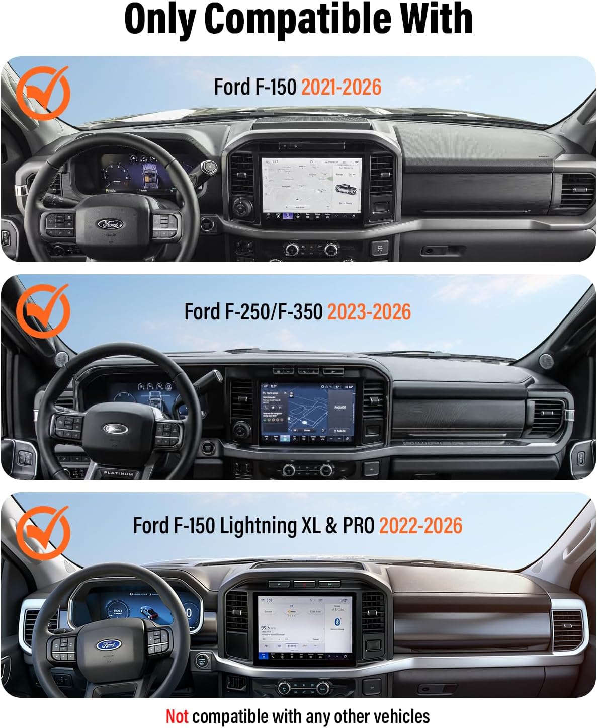 APPS2Car Magnetic Car Mount for Ford F-150 2021-2026 Air Vent Phone Mount, MagSafe Strong Magnet Holder, Metal Socket Arm - No Shake, No Block Airflow, No View Drop