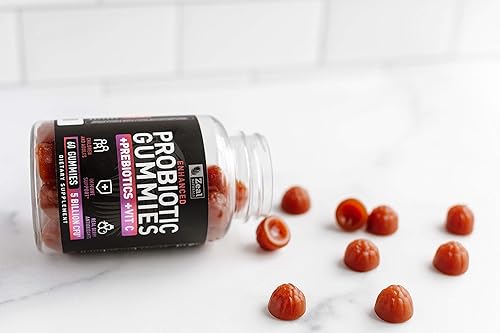 Miniatura 6 de Gomitas probióticas para adultos y niños (60 unidades | 5 mil millones de UFC) con antioxidantes de bayas orgánicas y vitamina C para apoyo