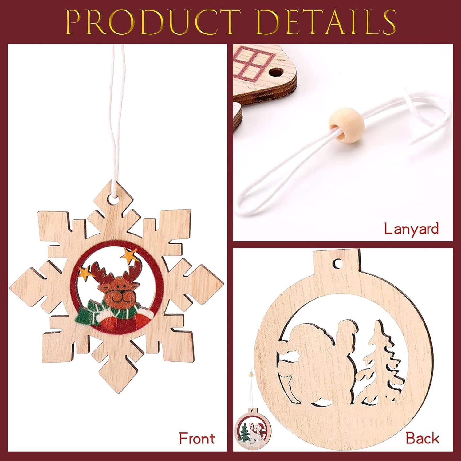24PCS Christmas Tree Decorations, Christmas Tree Decorations, Christmas Ornaments for DIY Christmas Decorations for Christmas and Indoor