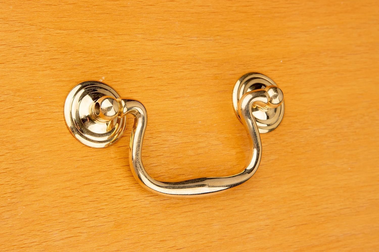 Tradition Style Swan Necks Solid Brass Drawer Bail Pull | Centers: 3" | Handle for Antique Cabinet Door, Dresser Drawer, Desk | Furniture Reproduction Hardware | BP14-B (10)