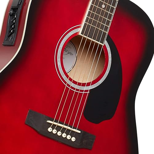 Miniatura 11 de Ashthorpe - Guitarra acústica eléctrica Dreadnought de tamaño completo maderas premium Natural