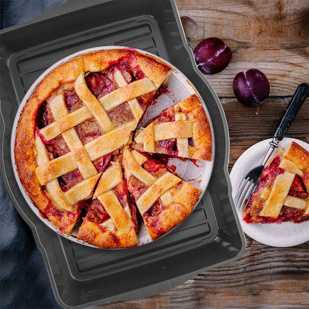 orion group Contenitore da cucina per il trasporto degli alimenti | con coperchio, maniglia per torte, 45 x 35 x 9,5 cm