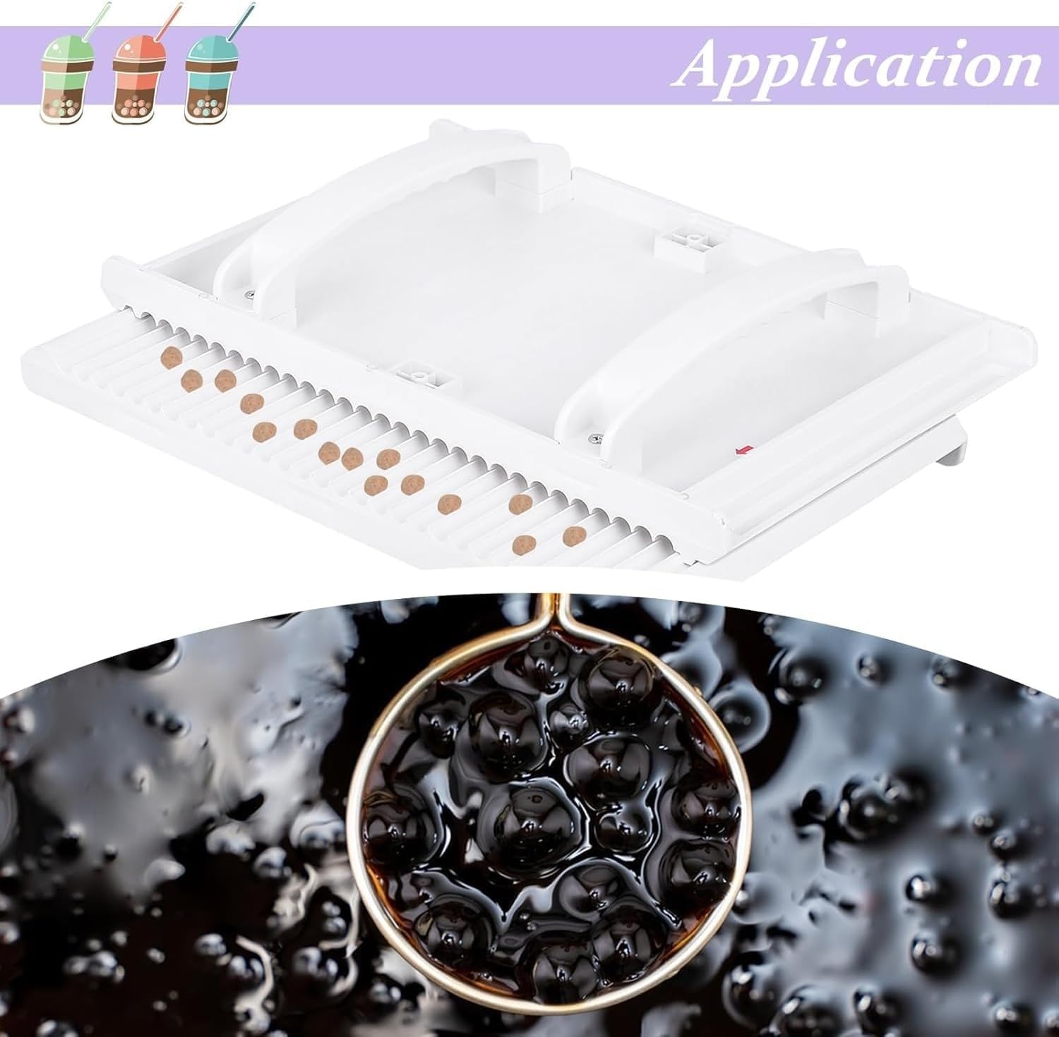 Maszyna do robienia pereł do tapioki, ręczne narzędzie do formowania kulek taro i manioku, DIY Bubble Tea Tapioca Pearl Machine do domowych i komercyjnych sklepów z herbatą mleczną