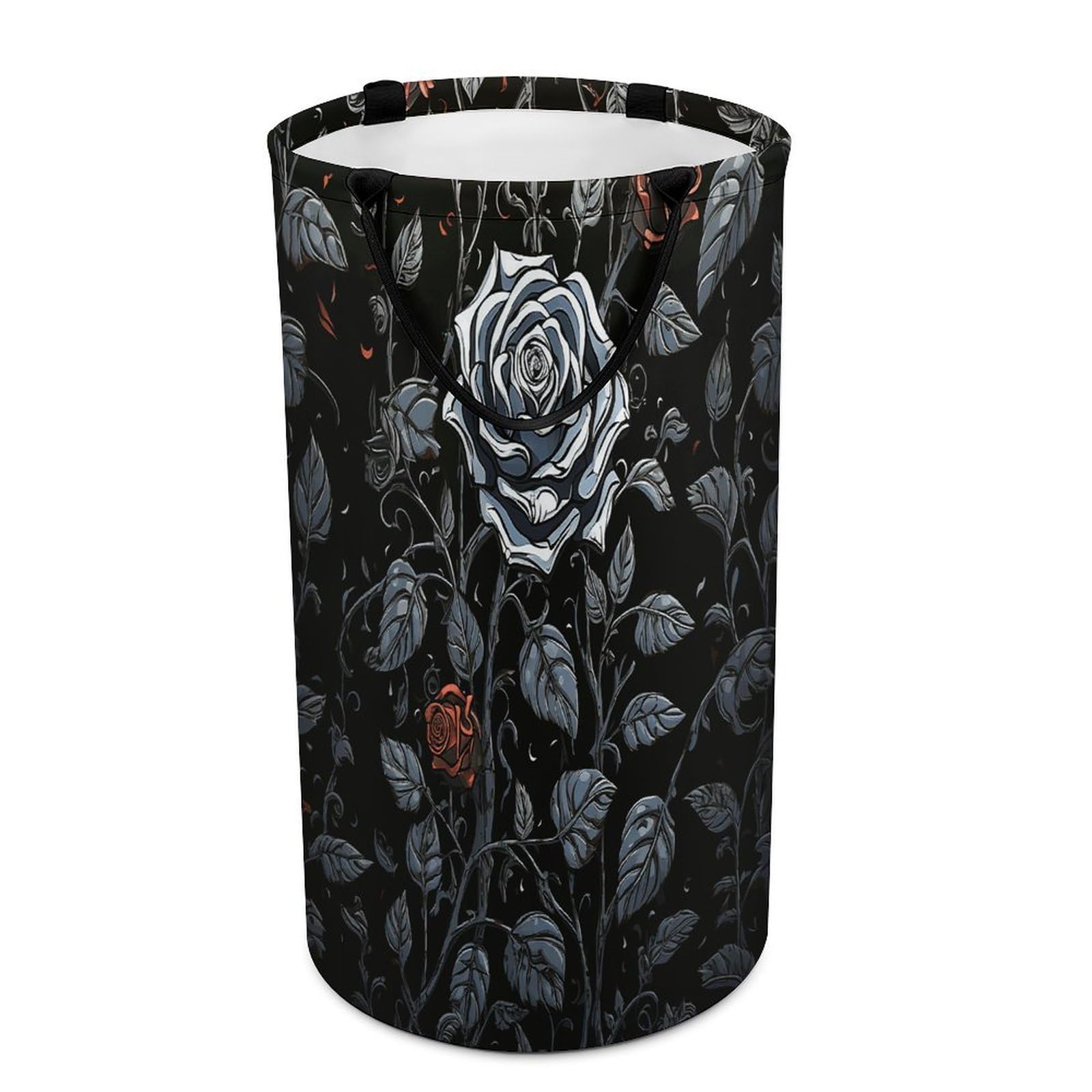 Rose Gothic Laundry Basket Large Foldable Laundry Hamper with Handles Freestanding Collapsible Clothes Basket Waterproof Portable Dirty Clothes Hamper for Bathroom 86L
