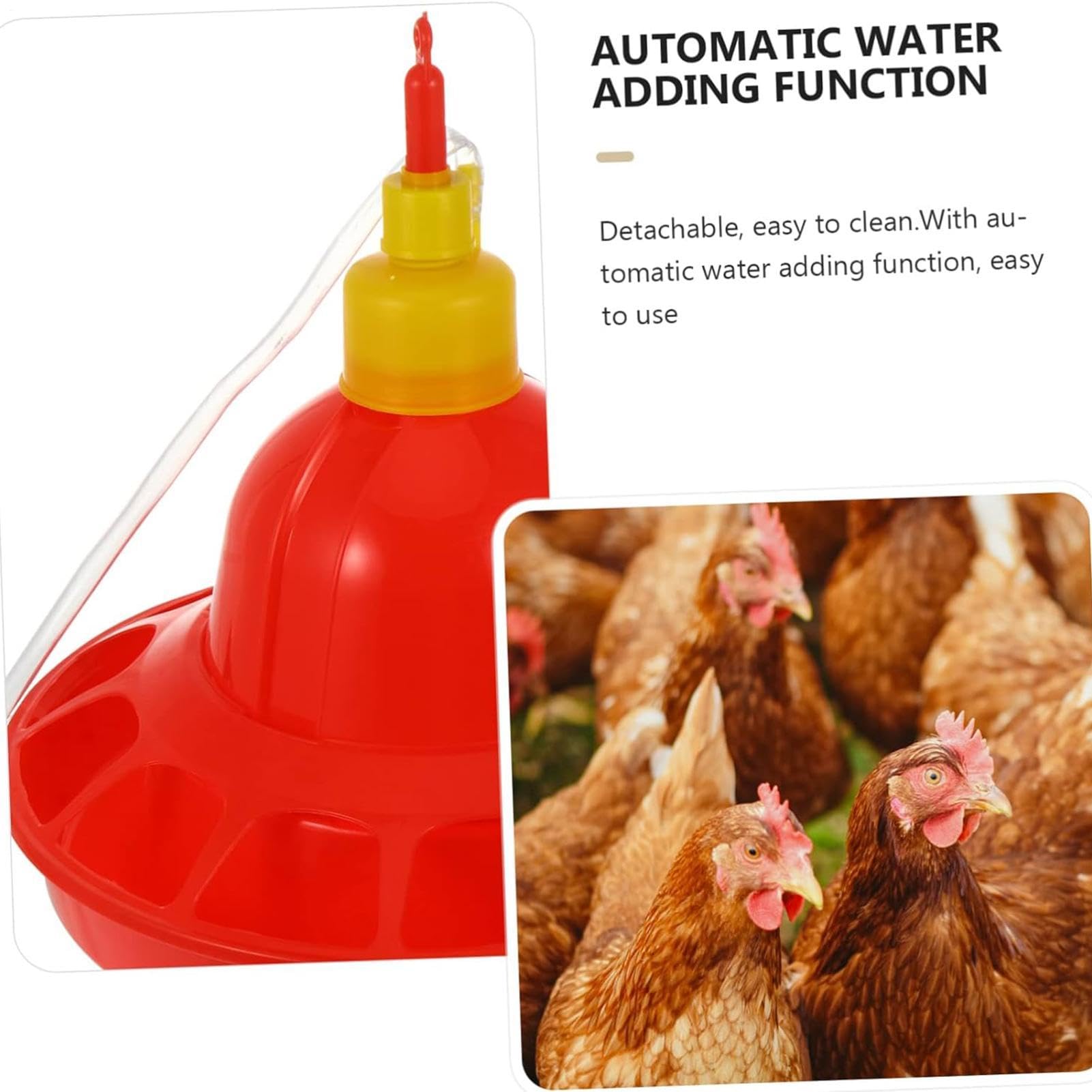 Bebedero Automático De Pollos Y Gallinas Bebedero Codornices Antifugas | Dispensador De Agua Para Gallinas Para Patos Codornices Gansos Pavos Pájaros Aves De Corral Gallinero Granja Pati