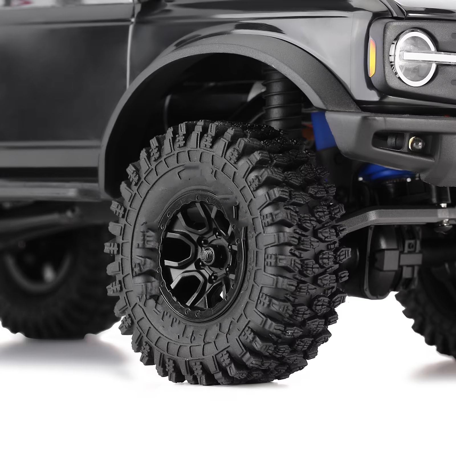 Neumáticos Coche RC Compatible con TRX4M para Axial para SCX24 AX24 1/18 1/24 Piezas De Mejora para Coche RC Crawler T1016 57 * 22 Mm para Neumáticos para Super Soft Sticky 1.0