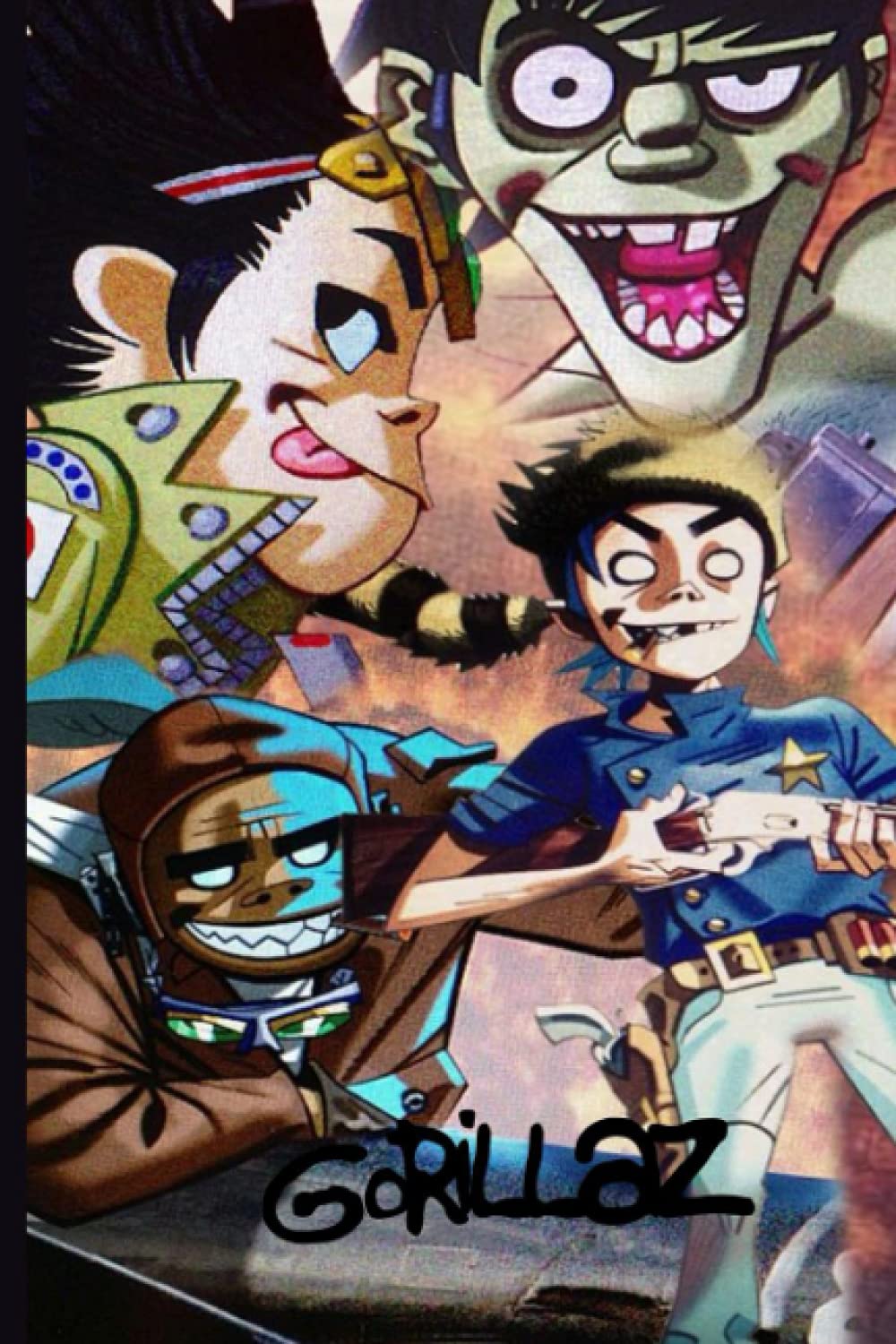 Gorillaz: Notebook 120 pages | "6 x 9" | Collage Lined Pages | Journal | Diary | For Students, Teens, and Kids | For School, College, University, and Home, Gift