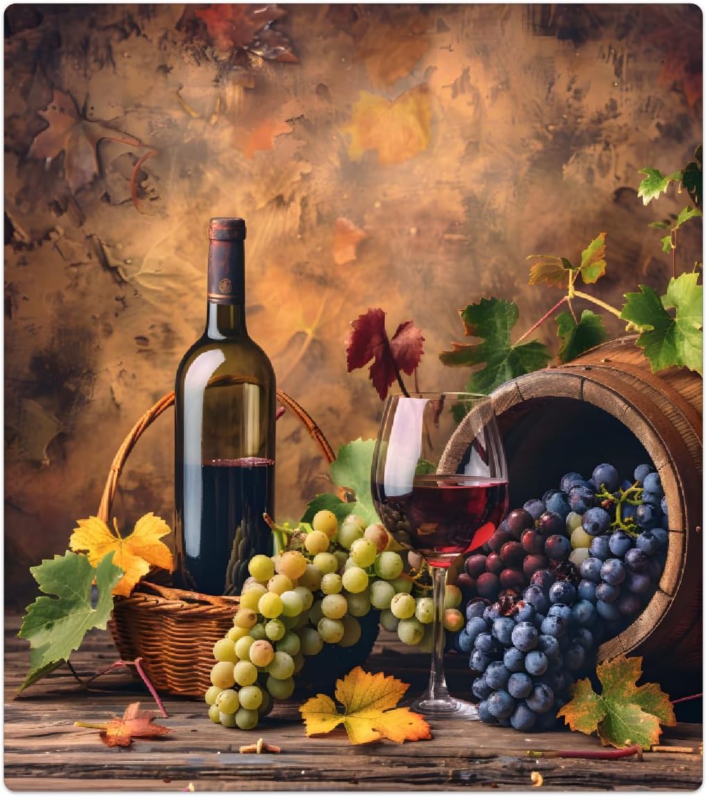 Dishwasher Magnet Cover Vintage Wine Grape Maple Leaf Front Dishwasher Cover Decorative Refrigerator Reuseable Home Cabinet Appliances Stickers 23 x 26 inches