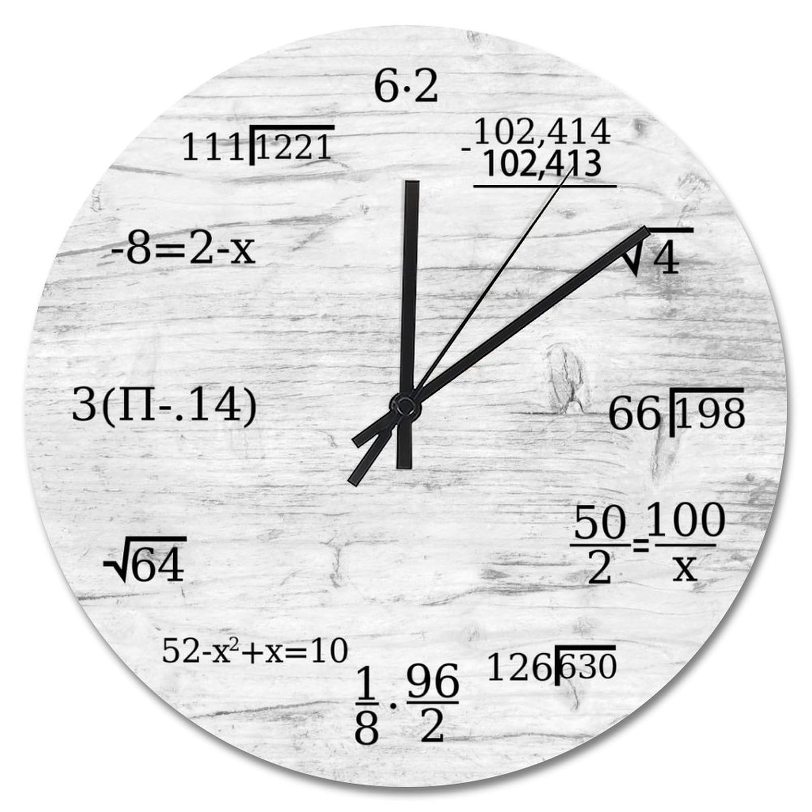 Horloge murale silencieuse en bois de 38 cm sans tic-tac stressant