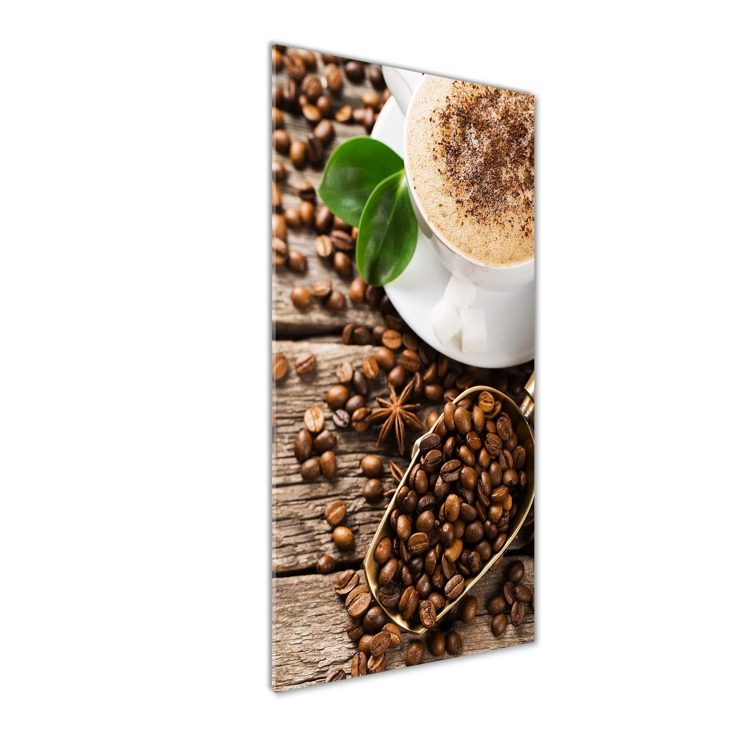 Tulup - Cuadro de Cristal Acrílico - 50x125cm - Impresion en Vidrio Plexiglás - Pintura Acrílica Póster - Cuadro Listo para Colgar - Decoración Sala Cocina - Comidas Y Bebidas - Marrón - Café