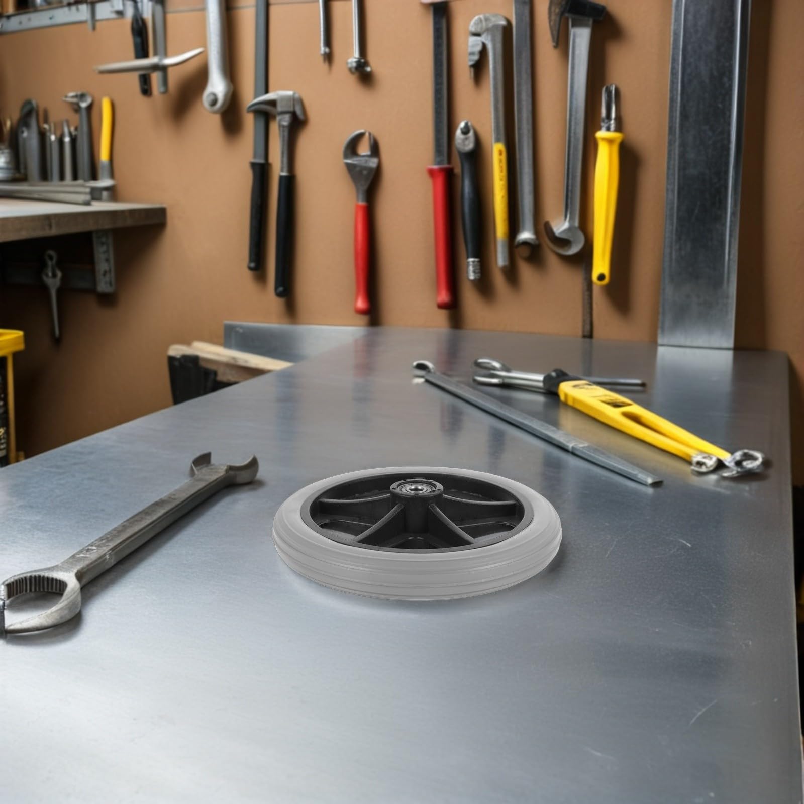 Rueda Delantera de Repuesto para Silla de Ruedas 4 Piezas | 360° de Giro, Neumáticos Sólidos Antipinchazos, Plástico y Metal, para Andadores y Movilidad