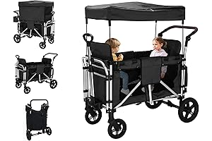 Spacious Wagon for Kids with Canopy and Stable Design