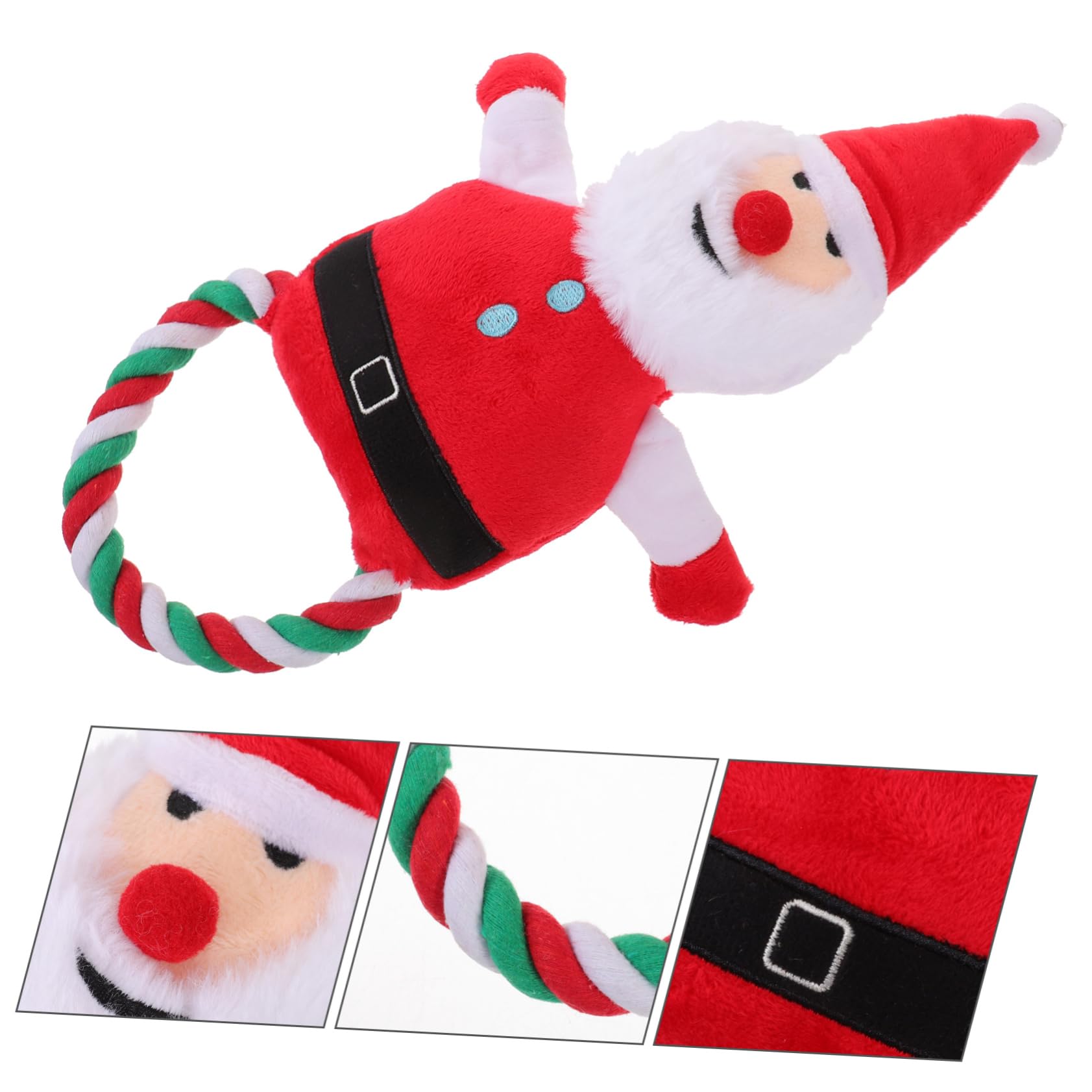 BESPORTBLE 4stücke Weihnachts-hundespielzeug Aus Bissfestes Und Interaktives Kauspielzeug Im Santa Claus Design Für Welpen Und Hunde Zahngesundheit Für Spielerische Beschäftigung