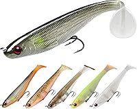 Vista 18 de TRUSCEND Easy Catch Pre-Rigged Soft Lures, Unique Vibrating Swim Action and Trembly Sinking Move for More Bites, Amazing Soft Swimbait for Family