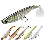 TRUSCEND Soft Fishing Lures for Bass Trout Walleye Pike Crappie Lures Paddle Tail Swimbaits Soft Fishing Baits Freshwater Saltwater Jigging Bass Gear Gifts for Men