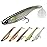 TRUSCEND Soft Fishing Lures for Bass Trout Walleye Pike Crappie Lures Paddle Tail Swimbaits Soft Fishing Baits Freshwater Saltwater Jigging Bass Gear Gifts for Men