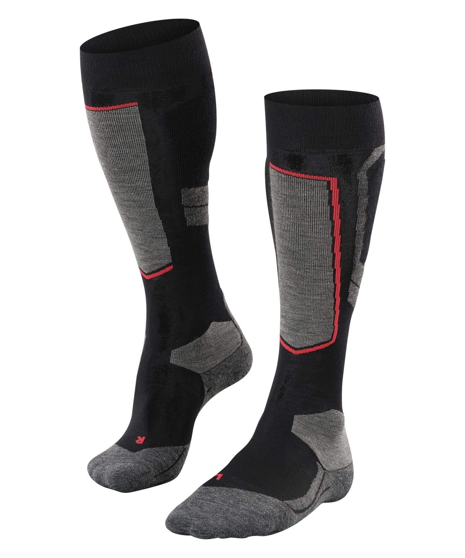 FALKE SK4 Advanced Wool Kniestrümpfe Wärmende Wirkung, Feuchtigkeitsregulierend, Direkter Schuhkontakt, Schnellste Rücktrocknung Anatomisch Skiing Schurwolle