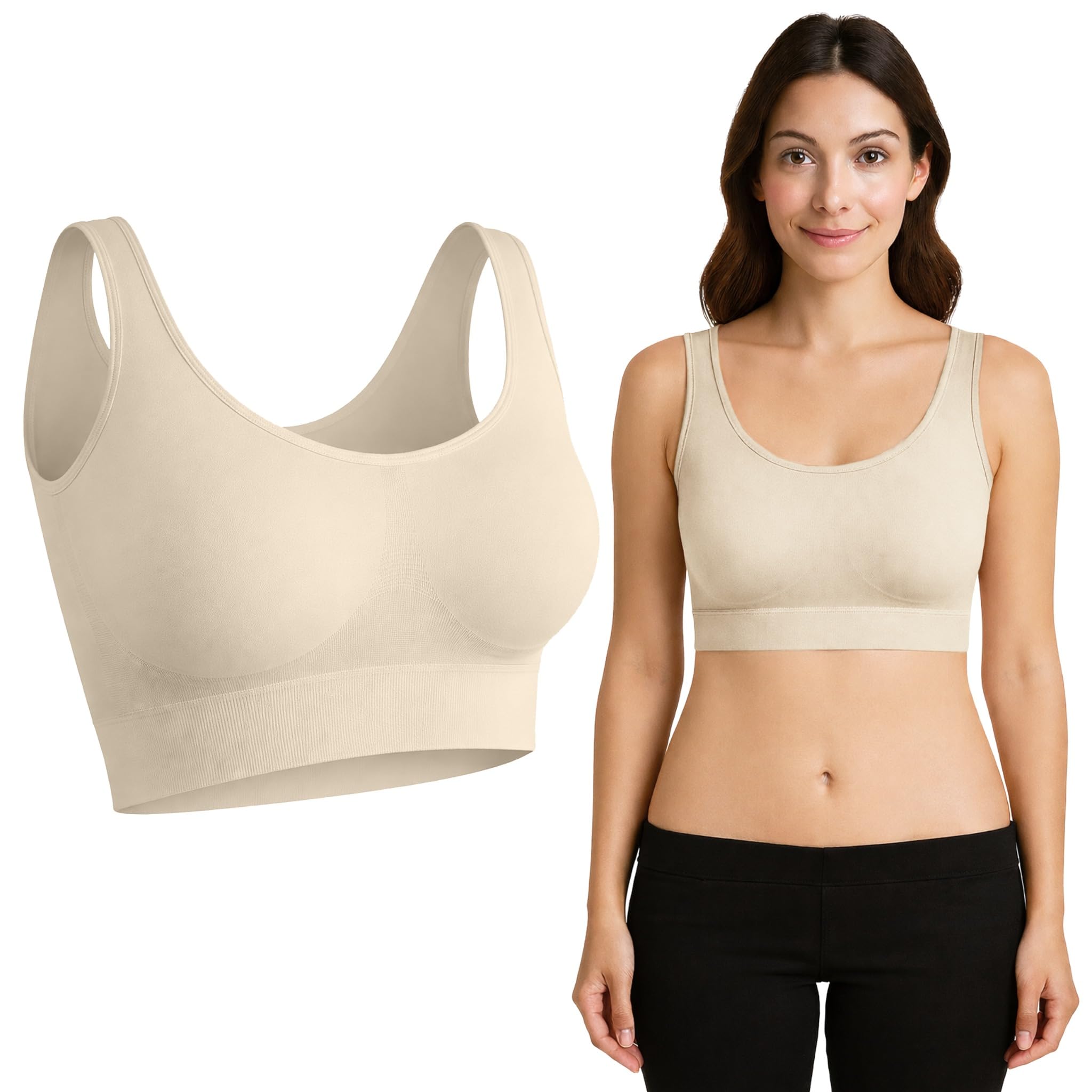 UnsichtBra Femme Soutiens-Gorge sans Armatures,sans Coutures et sans Crochets | Confort Soutien Gorge de Tous Les Jours