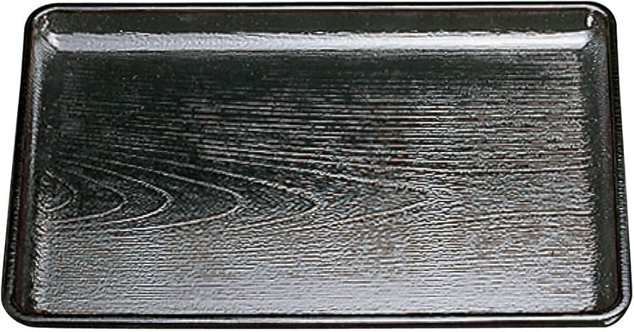 Amazon｜福井クラフト お盆 5-43-2 トレー ケヤキ会席盆 黒 黒