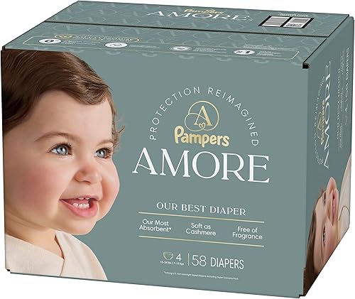 Miniatura 17 de Pampers Amore, talla 4 (15-34 libras), 58 unidades, nuestro mejor pañal