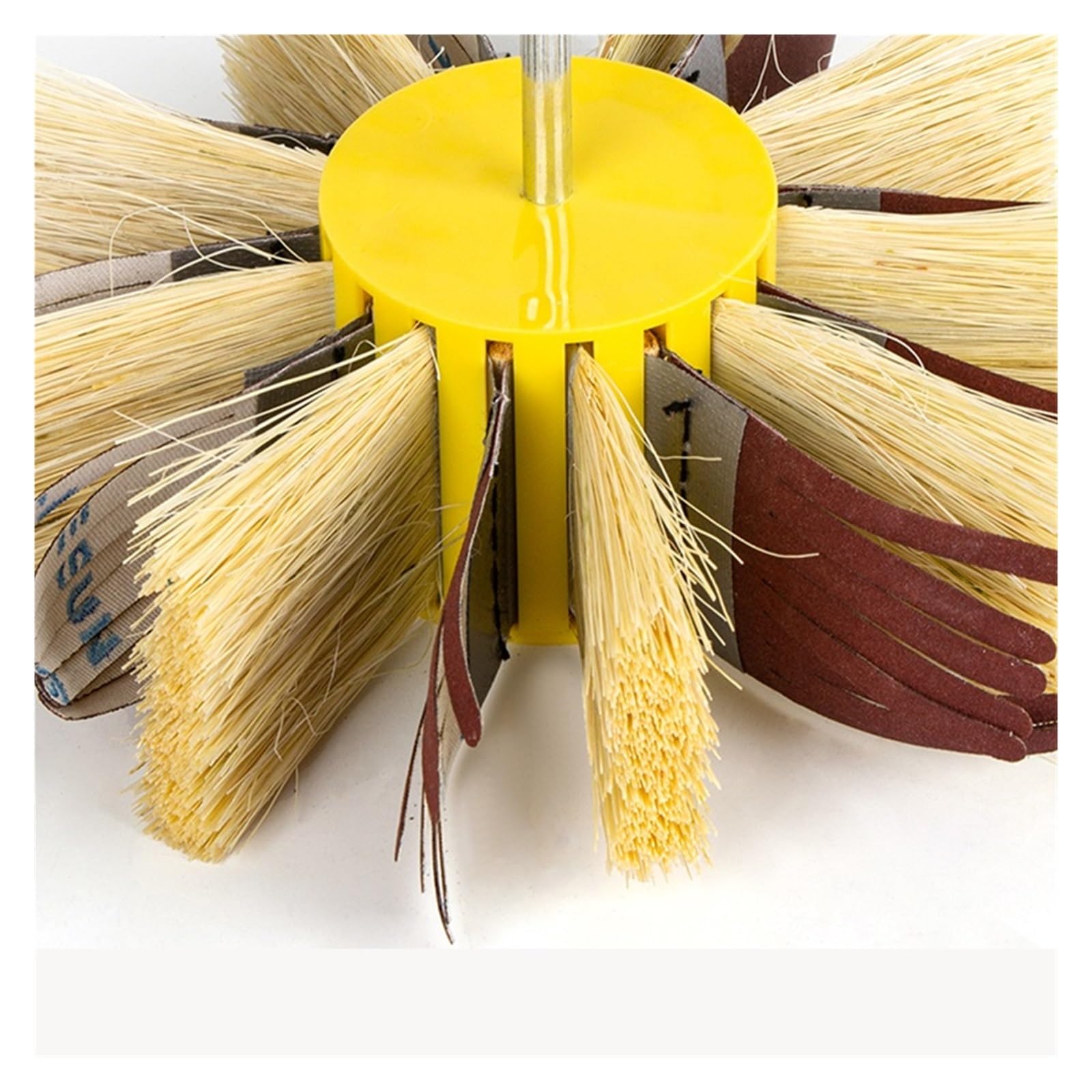 Ruota for spazzola for lucidatura con filo abrasivo, sisal e tela smerigliata da 6 pollici for la lavorazione del legno(Gold,120)