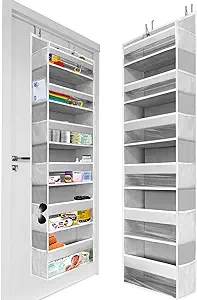 Multi-purpose Over-the-Door Utility Racks for clutter-free organization – perfect for budget cleaning hacks