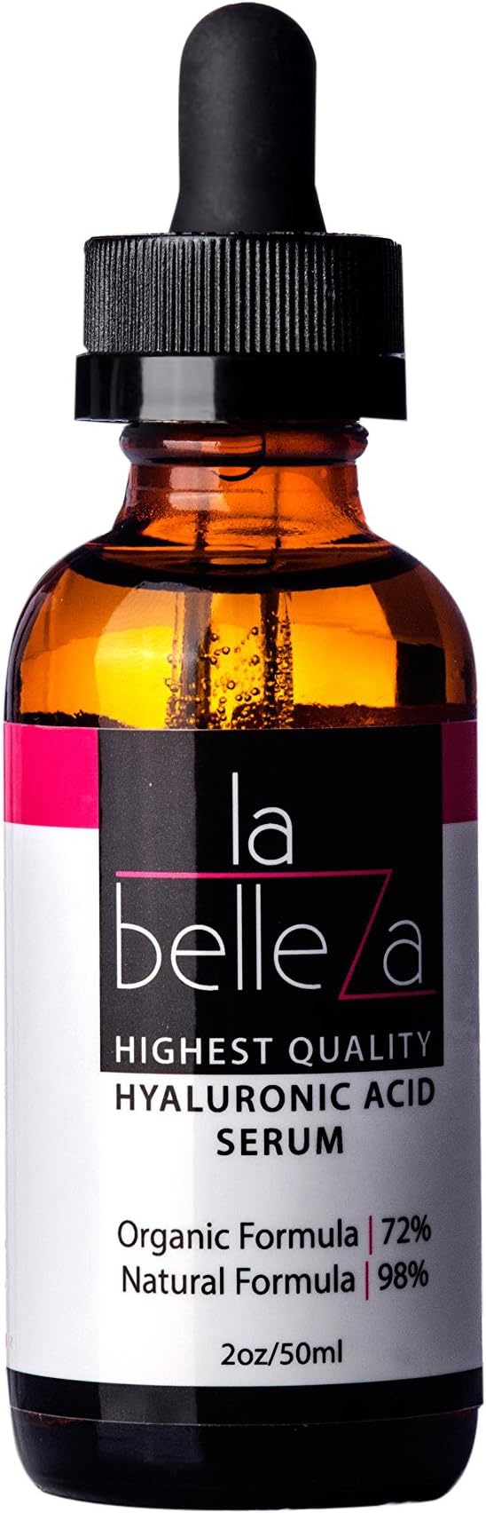 La Belleza Skincare Natural Organic Topical Anti Aging Wrinkle Serum Hyaluronic Acid Liquid with Vitamin C, E & Trylagen Signature Club Skin Care, 2 oz by La Belleza Skincare