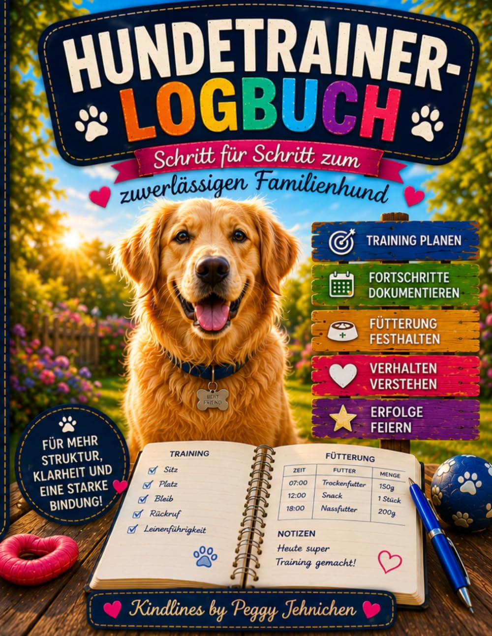 Der Hundetrainer- Logbuch: Schritt für Schritt zum zuverlässigen Familienhund