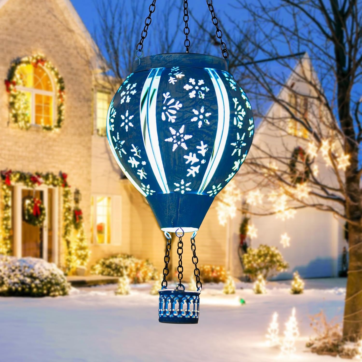 Christmas Hot Air Balloon Solar Lantern