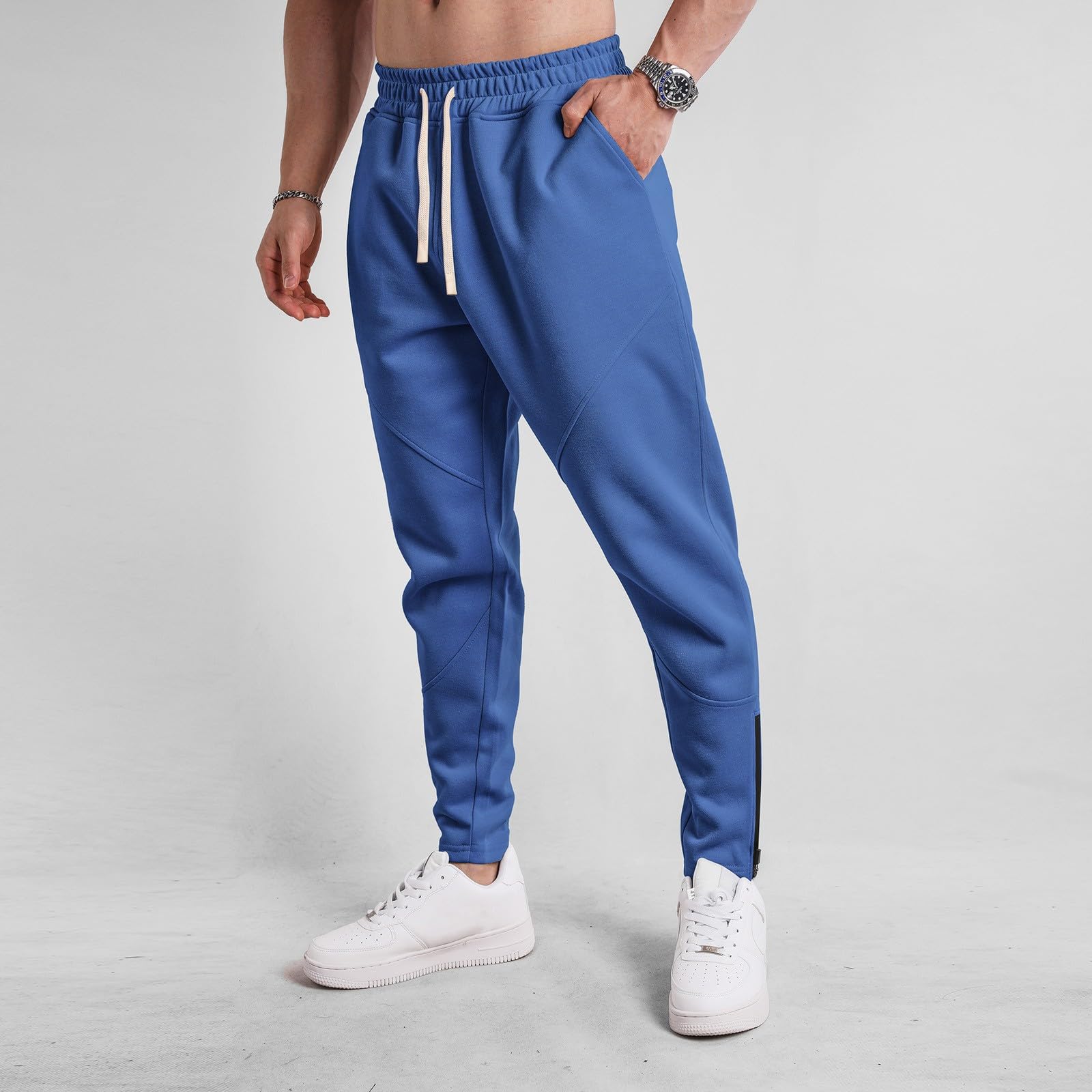 Pantalones de senderismo para hombre, robustos, multibolsillos, cómodos, esenciales, cargo, impermeables, informales, ajustados, con piernas estrechas