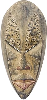 NOVICA Hand Carved African Wall Mask 'Brilliant Mind'