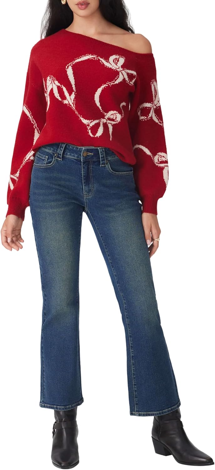 CIDER Women's Wide Leg Jeans High Waisted Flare Jeans Stretchy Bootcut Denim Pants Vintage Trendy - Image 2