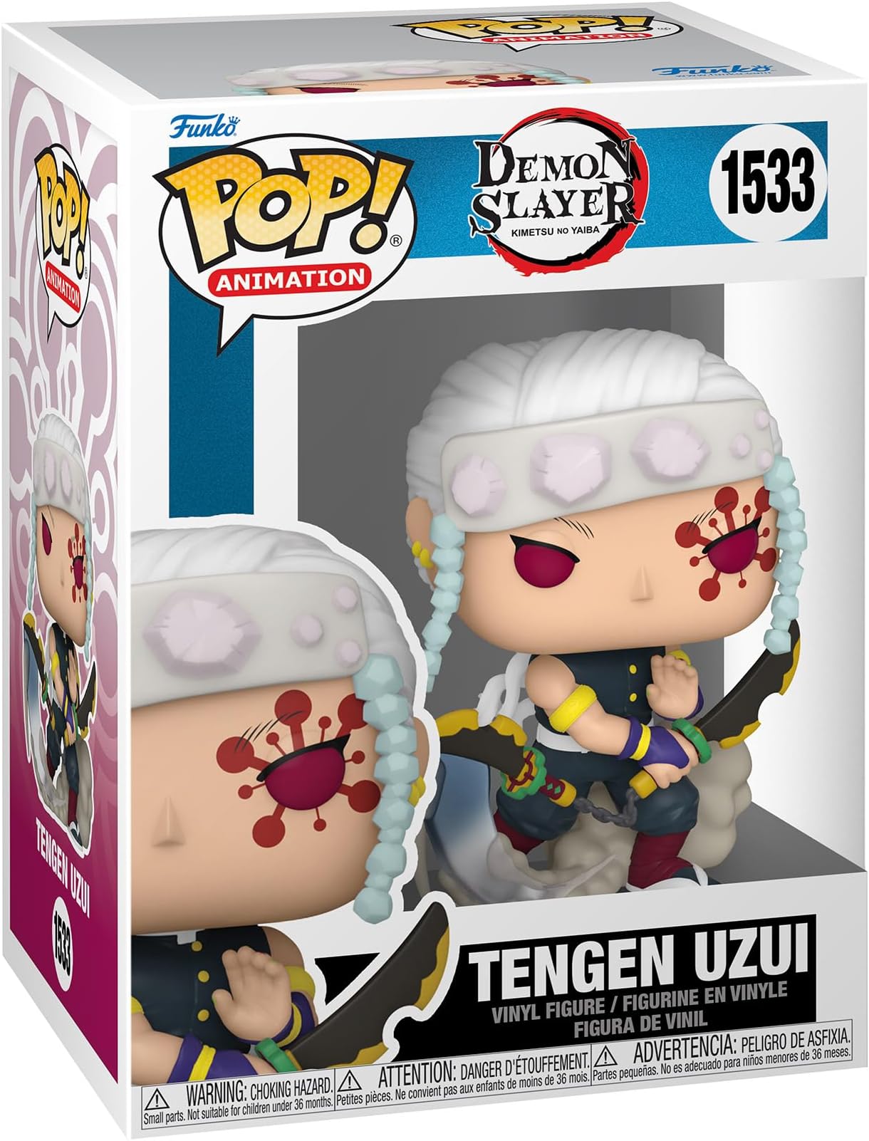 Funko Pop! Animation: Demon Slayer - Tengen Uzui - 1/6 Odds for Rare Chase Variant - Metallic - Collectable Vinyl Figure - Gift Idea - Official Merchandise - Toys for Kids & Adults - Anime Fans