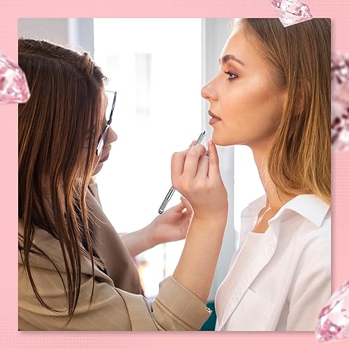 Miniatura 4 de Charme Princesse Microblading Pen Kit Double Sided Manual Pen Kit with 20Pcs Needles Pigment Practice Skin Eyebrow Ruler Ring Cup for Permanent