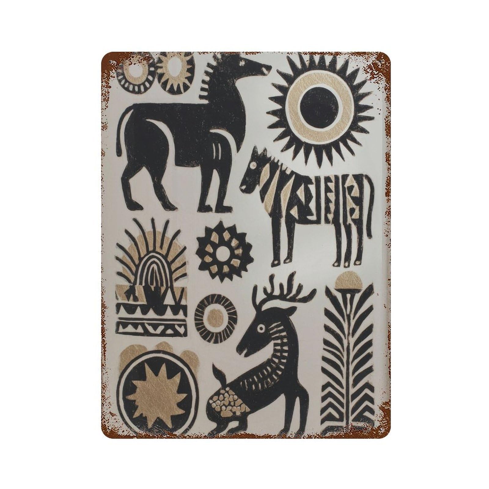xiaoxiaoshen Traditional Mexican Animal1 Wall Decor Art Metal Tin Poster Modern Home Decor Art Home Bar Shop Decorations Vintage Sign 40x30cm
