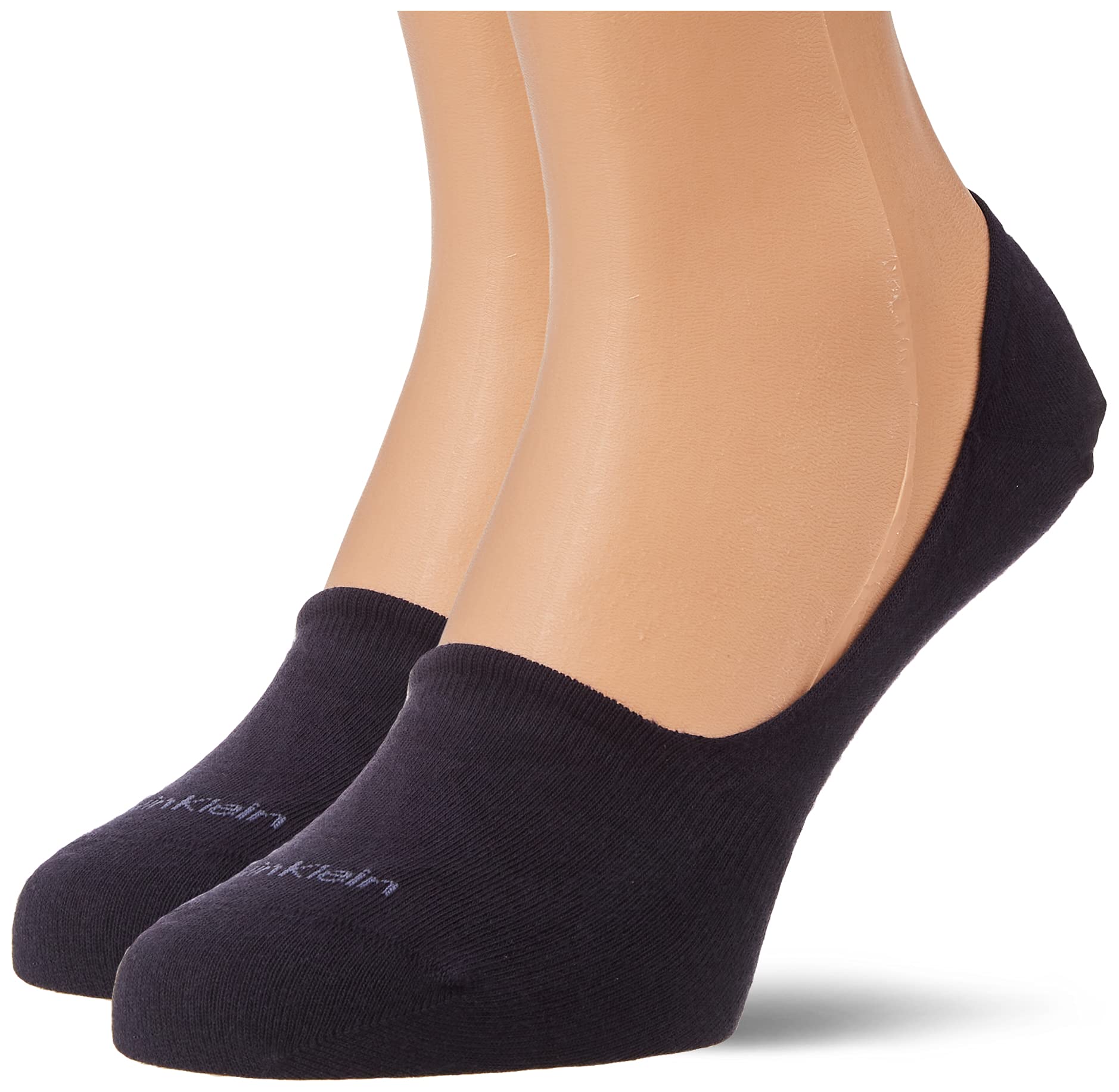 Calvin Klein mens Cotton Men's No Show Socks 2 pack Footie, Navy, 39/42