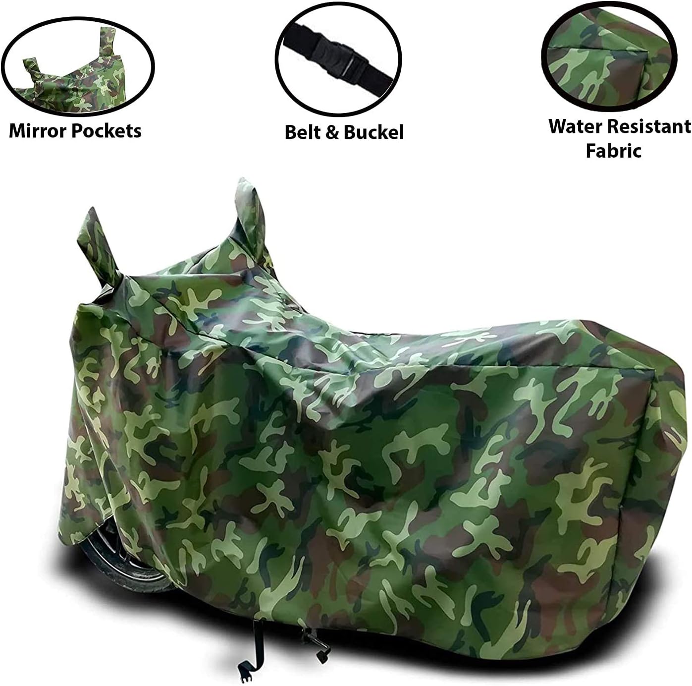 OPZET INDIA Suzuki Access 125 Scooty Dust Proof Body Bike Body Cover(Green Multijungle)