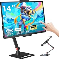 Jhcztrk 14 Inch Touchscreen Hordozható Monitor 1200P FHD IPS HDR Ultraslim  1